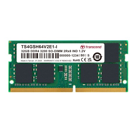 Transcend paměť 32GB Industrial DDR4 3200 SO-DIMM 2Rx8 IND 2Gx8 CL22 1.2V SEC-1z-M