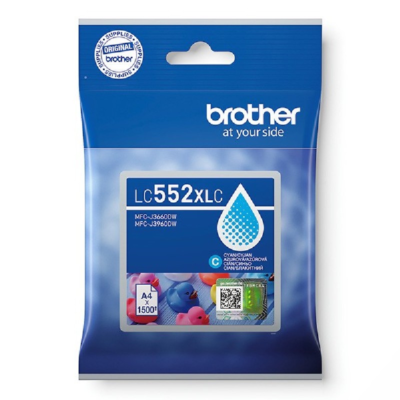 BROTHER INK LC-552XLC - cyan- cca 1500stran, pro MFC-J3660 MFC-J3960