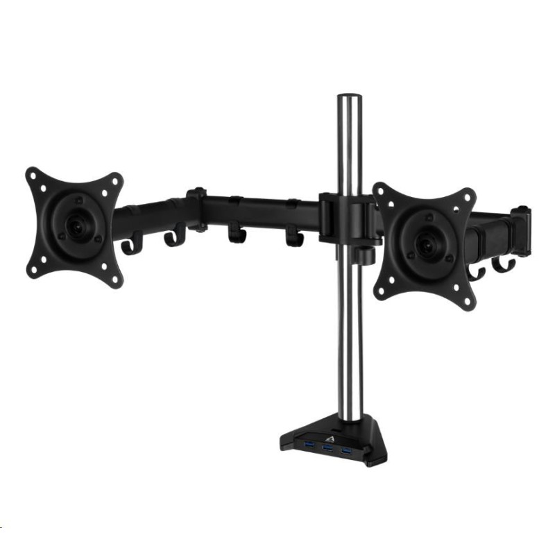 ARCTIC stolní držák Z2 Pro (Gen3) pro 2x LCD do 34", nosnost 2x15kg, 4x USB HUB, černý
