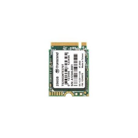 TRANSCEND MTE370T-VS1 256GB SSD disk M.2 2230, PCIe Gen3x4, M Key, 3D TLC BiCS5, DRAM-less, PE: 3K 2000MB/s R, 1100MB/s