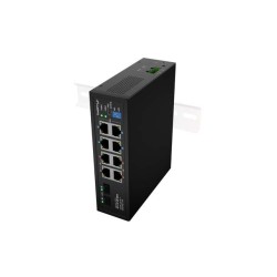 Lanberg Switch ILGE-8P-2S-120 lehký Průmyslový PoE 4XBT 4XAT 2XSFP DIN Gigabitový Ethernet