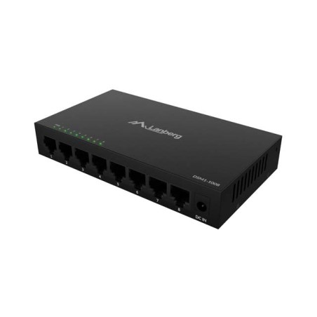 Lanberg Switch DSM1-1008 8X 1GB/S Unmanaged Gigabit Ethernet Desktop 12V (kovový Kryt)