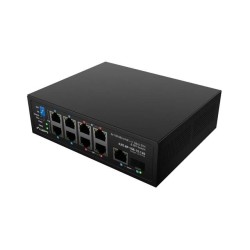 Lanberg Switch ILFE-8P-1GE-1S-120 lehký Průmyslový PoE 4XBT 4XAT SFP+Eth DIN Fast Ethernet