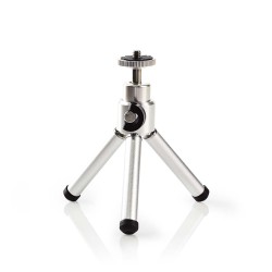 Nedis TPOD1000GY - Stativ | max. 0.8 kg | 11 - 14.5cm | 1 Segment | Kuličková hlava | taška | ABS / Ocel | Stříbrná