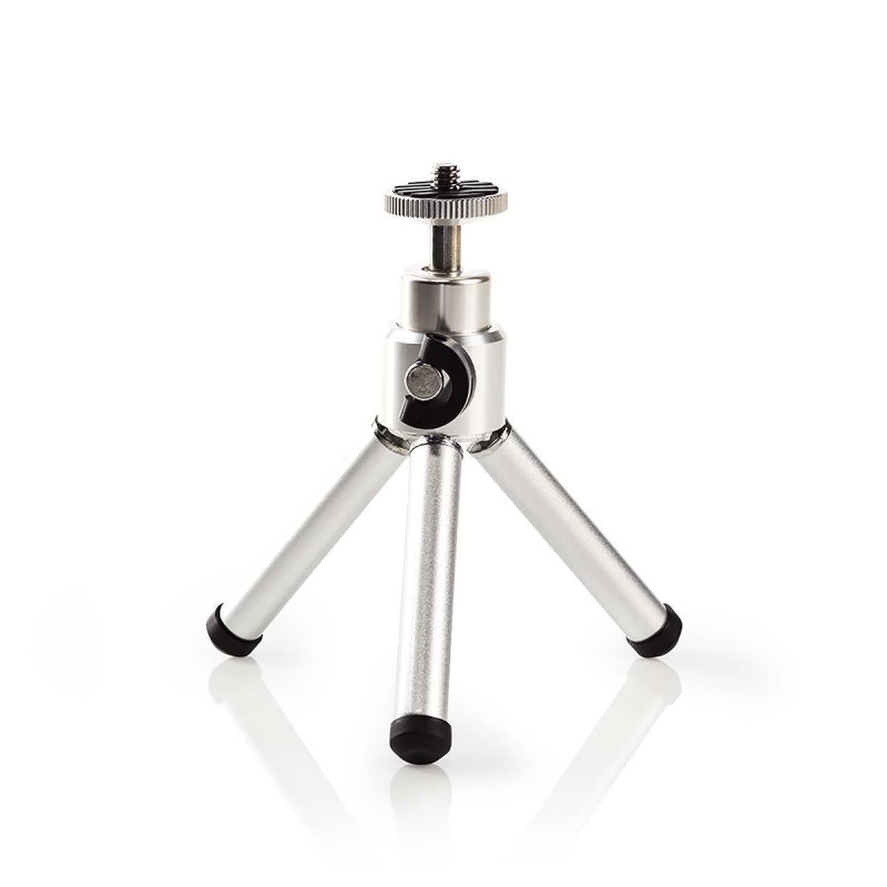 Nedis TPOD1000GY - Stativ | max. 0.8 kg | 11 - 14.5cm | 1 Segment | Kuličková hlava | taška | ABS / Ocel | Stříbrná