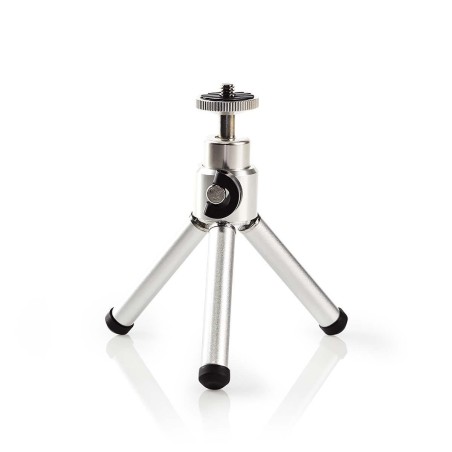 Nedis TPOD1000GY - Stativ | max. 0.8 kg | 11 - 14.5cm | 1 Segment | Kuličková hlava | taška | ABS / Ocel | Stříbrná