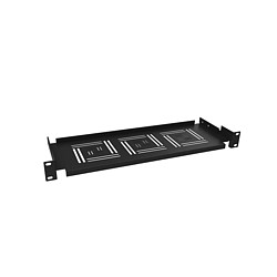 Police 19" 1U 150mm ukládací plato BK úchyt na přední lišty UP-01-B