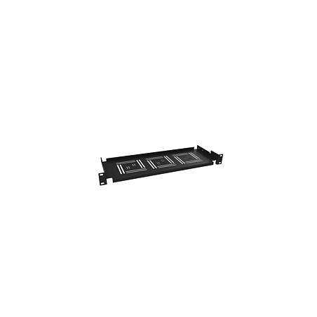 Police 19" 1U 150mm ukládací plato BK úchyt na přední lišty UP-01-B