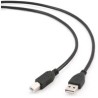 GEMBIRD Kabel USB 2.0 A-B propojovací 1,8m Professional (černý, zlacené kontakty)