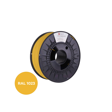 C-TECH Filament PREMIUM LINE TPU 90A flexibilní dopravní žlutá RAL1023