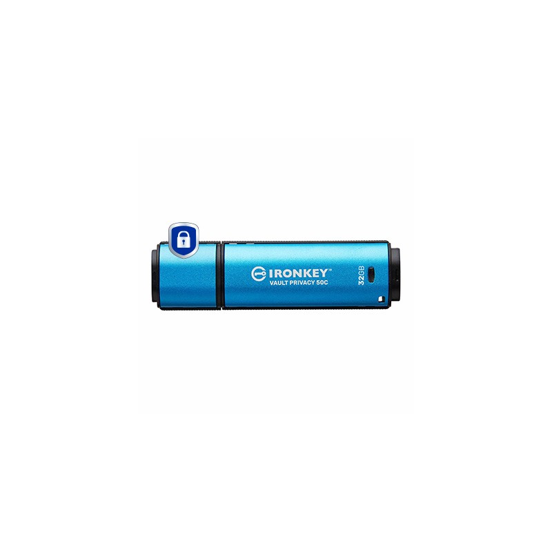 Kingston Ironkey Vault Privacy 50C/32GB/USB 3.2/USB-C/Modrá