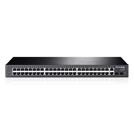 TP-LINK TL-SL2452 48-Port 10/100Mbps + 4-Port Gigabit Smart Switch - Přepínač - řízený - 48 x 10/100 + 2 x SFP + 2 x