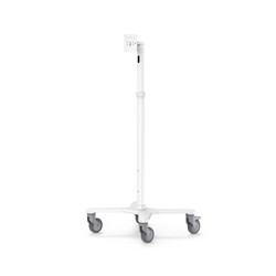 MEDICAL ROLLING CART EXTENDED -/VESA COMPATIBLE - WHITE