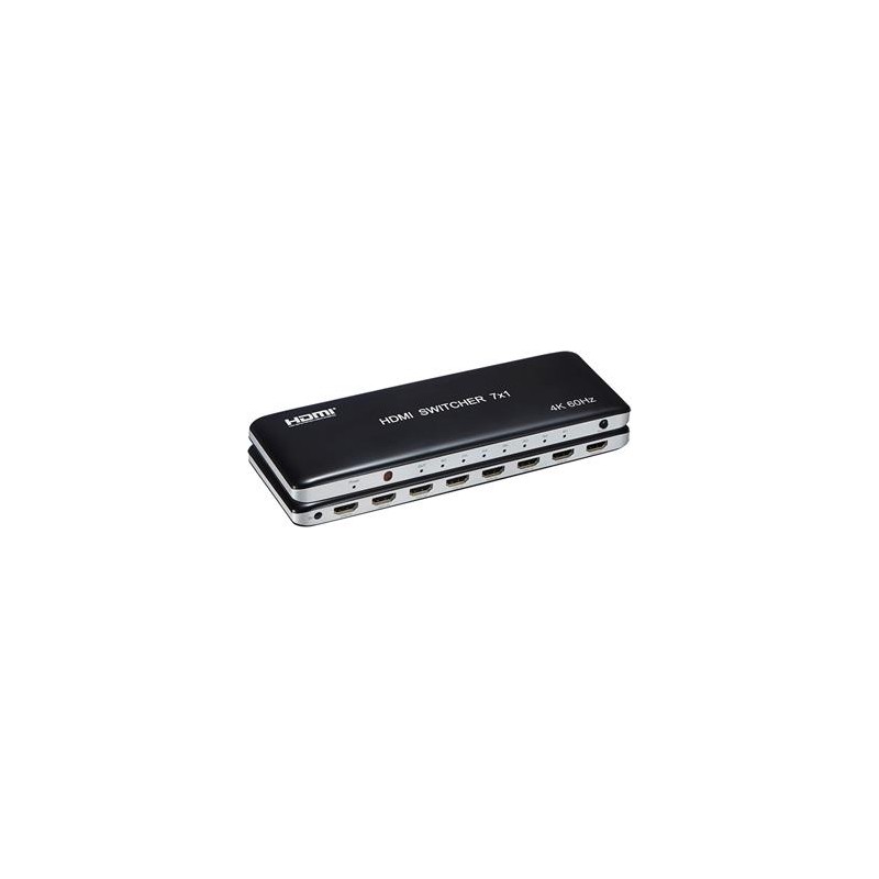 PremiumCord 4K@60hz HDMI switch 7:1 plastový s dálkovým ovladačem