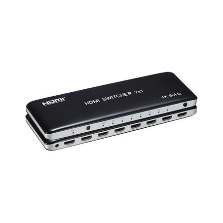 PremiumCord 4K@60hz HDMI switch 7:1 plastový s dálkovým ovladačem