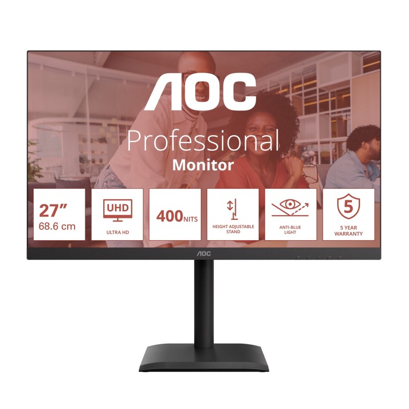 AOC MT IPS LCD WLED 27" U27E4CV - IPS panel, 3840x2160, 60Hz, HDMI, DP, USB-C