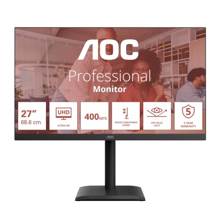 AOC MT IPS LCD WLED 27" U27E4CV - IPS panel, 3840x2160, 60Hz, HDMI, DP, USB-C