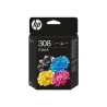 HP 308 2-Pack Tri-color/Black Original Ink Cartridge (120 / 160 pages)