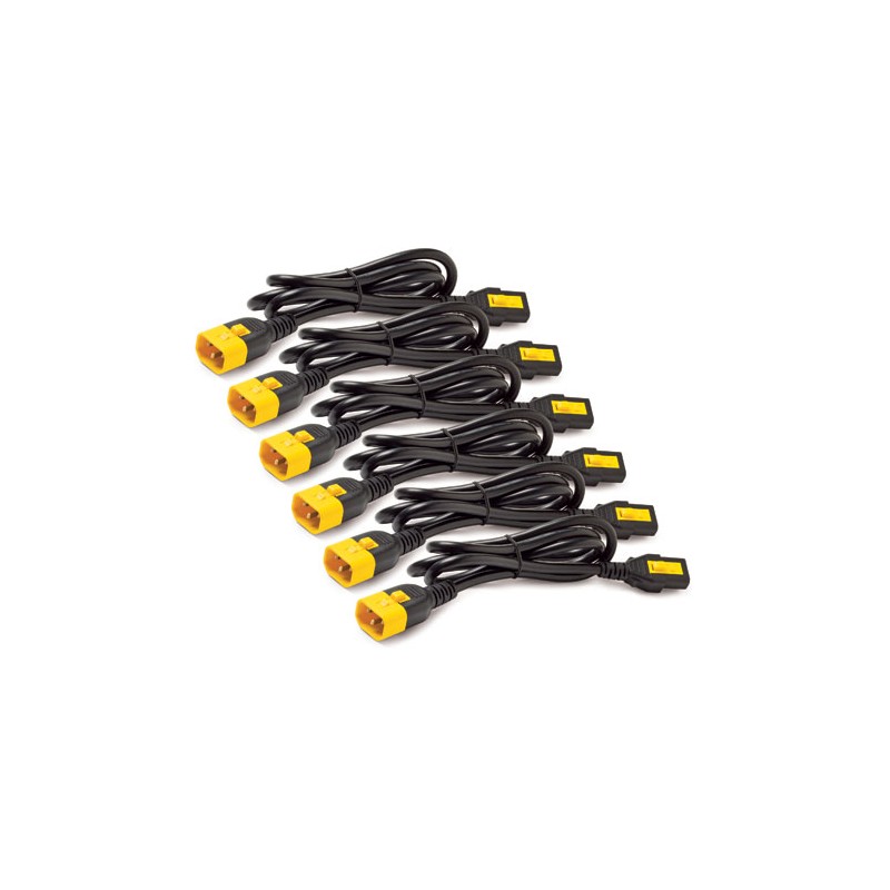 Power Cord Kit (6 ea), Locking, C13 to C14, 1.8m, Red