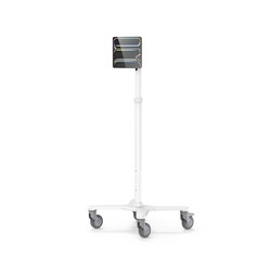 UNIVERSAL INVISIBLE MOUNT/MEDICAL ROLLING CART EXTEND. WHT