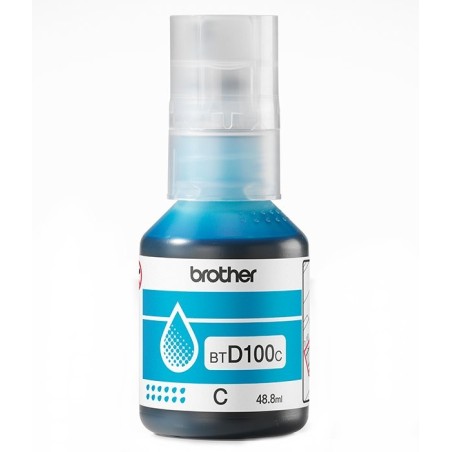 BROTHER INK BT-D100C cyan pro T23x, T43x, T53x, T73x, T93x cca 5000 stránek - INKTANK