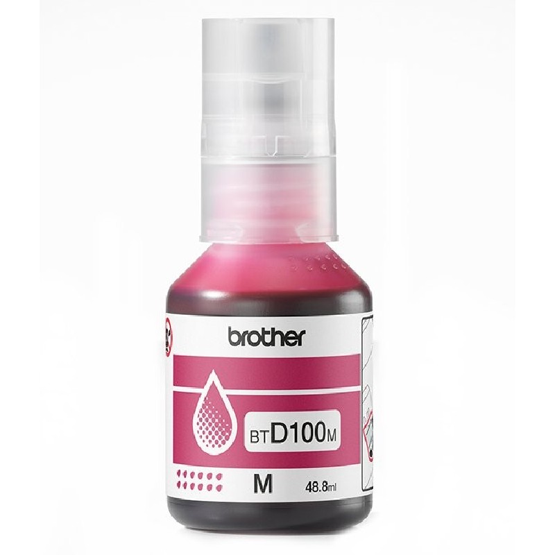BROTHER INK BT-D100M magenta pro T23x, T43x, T53x, T73x, T93x cca 5000 stránek - INKTANK