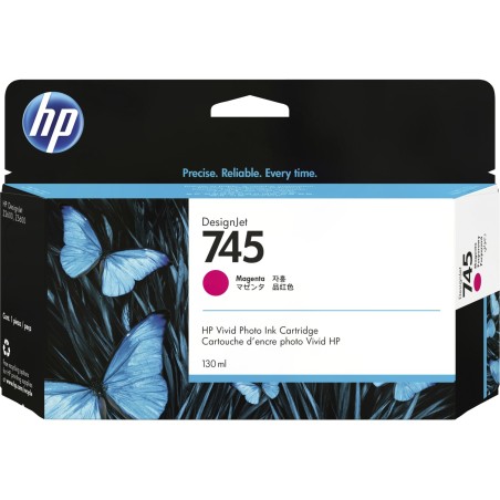 HP 745 inkoustová náplň purpurová, F9J95A