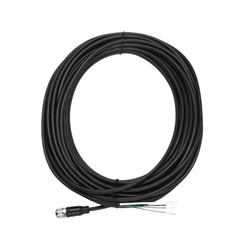 Zebra M12 TO Flying Leads, AC Input Line Cord, 15 Meter. Requires PWR-BGA24V90W0WW And Either Cbl-PWRD035-M12M12 OR