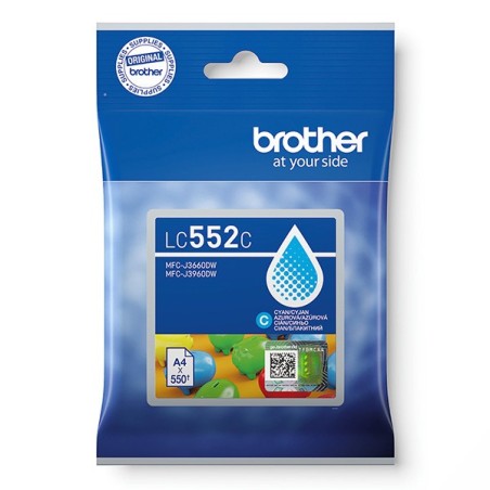 BROTHER INK LC-552C - cyan- cca 550stran, pro MFC-J3660 MFC-J3960