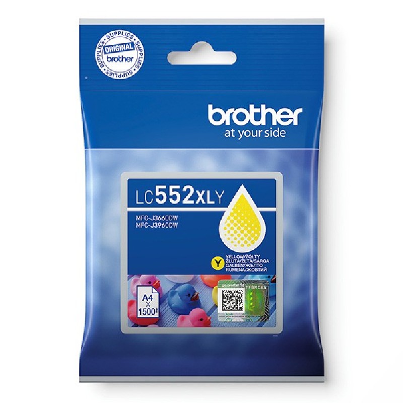 BROTHER INK LC-552XLY - yellow - cca 1500stran, pro MFC-J3660 MFC-J3960
