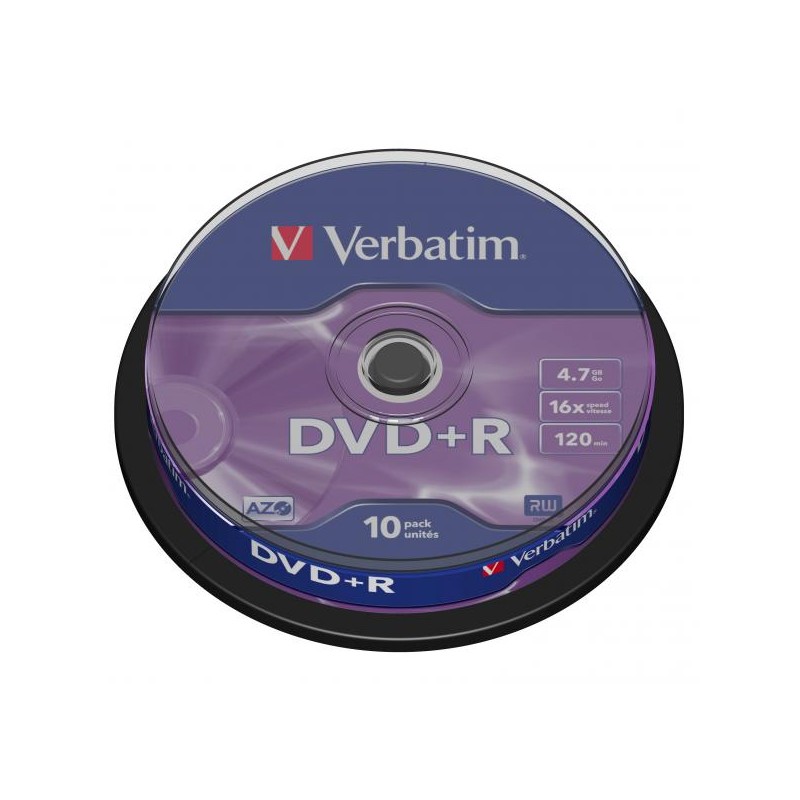 VERBATIM DVD+R(10-Pack)Spindle/General Retail/16x/4.7GB