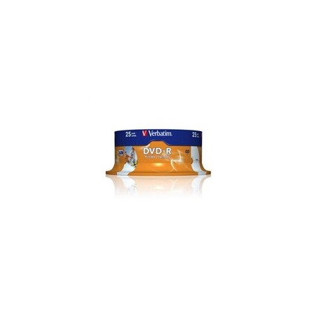 VERBATIM DVD-R(25-Pack)Spindle/Inkjet Printable/16x/4.7GB
