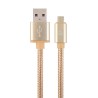 GEMBIRD Kabel USB A Male/Micro B Male 2.0, 1,8m, opletený, zlatý, blister