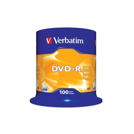 VERBATIM DVD-R(100-Pack)Spindle/General Retail/16x/4.7GB