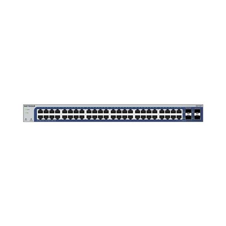 NETGEAR GS748T - V6 - přepínač - L3 Lite - inteligentní - 48 x 10/100/1000 + 2 x gigabitů SFP + 2 x kombinace Gigabit SFP
