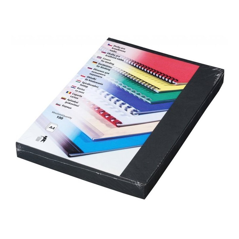 Kartonové desky Delta A4, 230g, černá