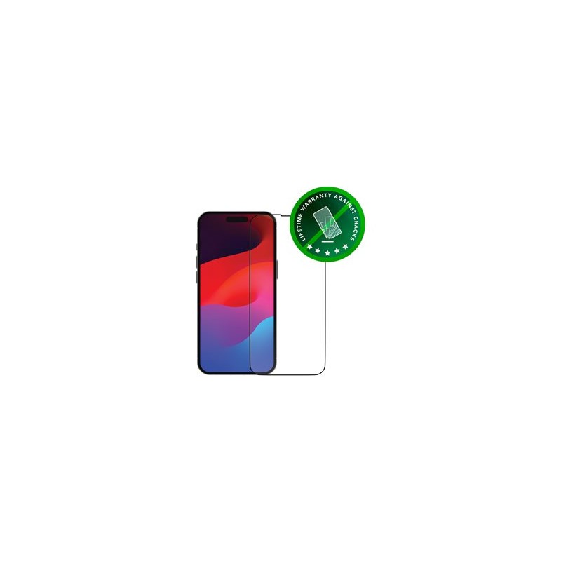 dbramante1928 Eco-shield - Ochrana obrazovky pro mobilní telefon - barva rámu černá - pro Apple iPhone 15 Pro