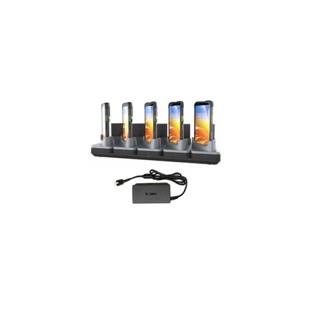 KIT: Charge-Only ShareCradle kit to charge up to five TC701 devices and five spare batteries. Includes power supply