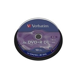 VERBATIM DVD+R(10-pack) Double layer/8x/8.5GB/spindle