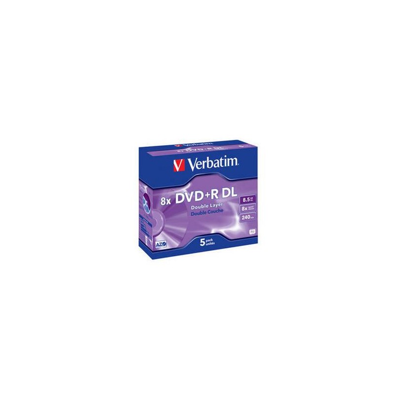 VERBATIM DVD+R(5-pack)DoubleLayer/Jewel/8x/8,5GB