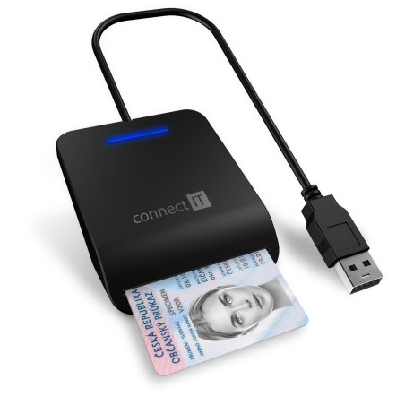 CONNECT IT USB čtečka eObčanek a čipových karet, ČERNÁ CFF3050BK