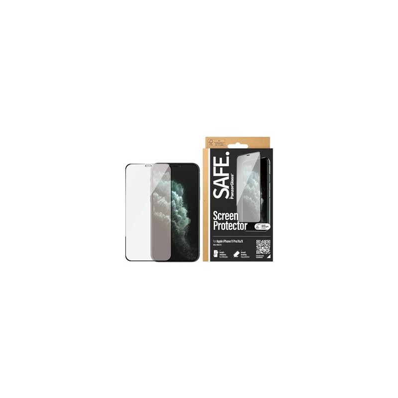SAFE. by PanzerGlass - Ochrana obrazovky pro mobilní telefon - sklo - barva rámu cerná - pro Apple iPhone 11 Pro, X, XS