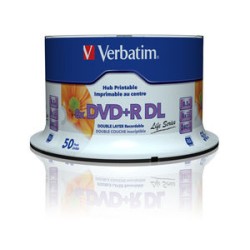 VERBATIM DVD+R Double Layer 8.5GB 8X 50 Pack Spindle