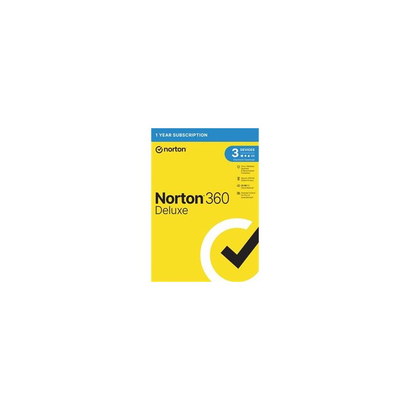 NORTON 360 DELUXE 25GB +VPN 1 uživatel pro 3 zařízení na 1rok