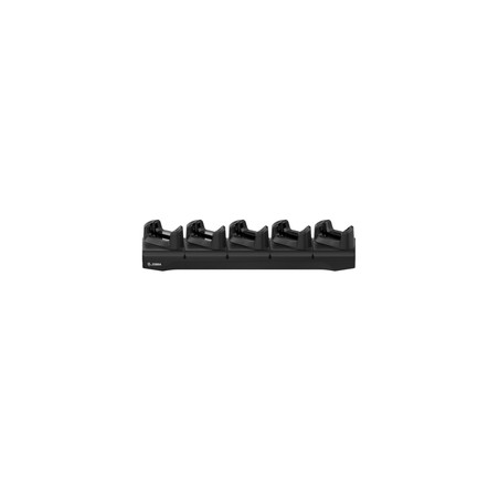 Five-slot charge cradle for TC22/ TC27 devices with prot. boot. PWR-BGA12V108W0WW, CBL-DC-381A1-01, AC cable sold separately.