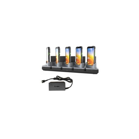 KIT: Charge-Only ShareCradle kit to charge up to five TC501 devices WITH exoskeletons and five spare batteries. Includes power
