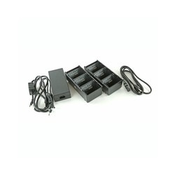 Two 3 slot battery chargers (charges 6 batteries) with power supply and Y cable ZQ600, QLn or ZQ500. Australia power cord