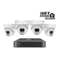 iGET HOMEGUARD HGNVK84804 - kamerový PoE set 2K NVR 8CH + 4x venkovní kamera se zvukem
