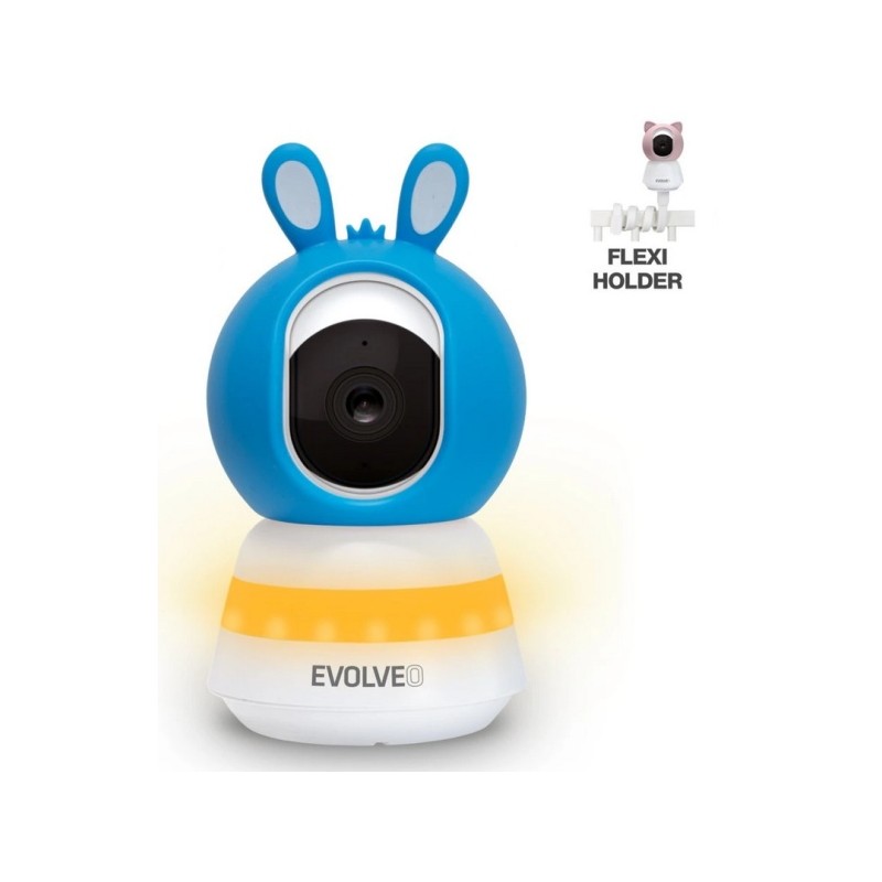 EVOLVEO Baby Monitor LUX- Chytrá 360° videochůvička s nočním viděním, detekcí pláče a pohybu, modrá
