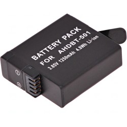 Baterie T6 Power pro GoPro Hero5, Hero6 Black, AHDBT-501, AABAT-001, 601-10197-000, 1250mAh, 4,8Wh